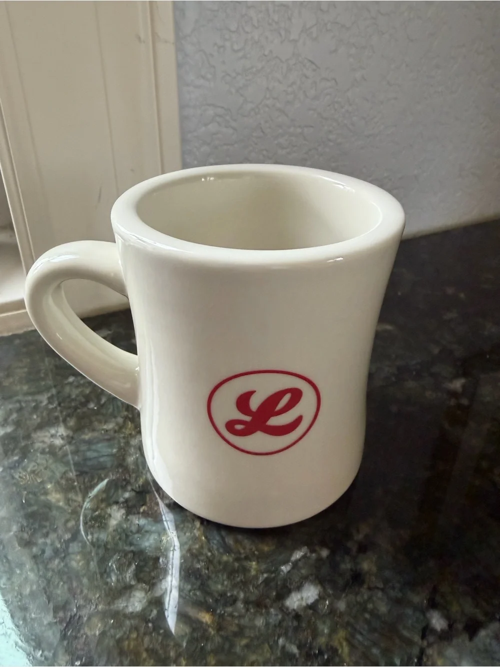 Lucky’s Market Heavy Ceramic Diner Style Mug Life Mug. Boulder, CO. Grocery.